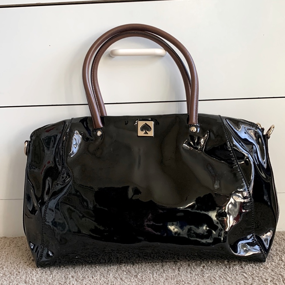 Kate Spade large patent handbag with matching wallet